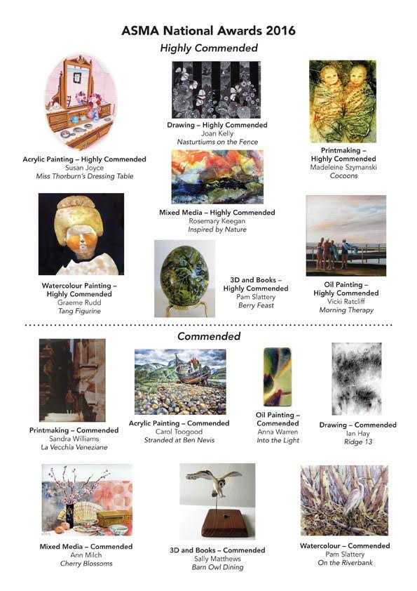 2016 Highly Commended and Commended